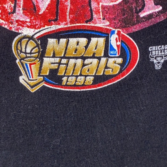 Vintage NBA Finals Chicago Bulls 1998 NBA champions T-Shirt size L - Picture 14 of 16